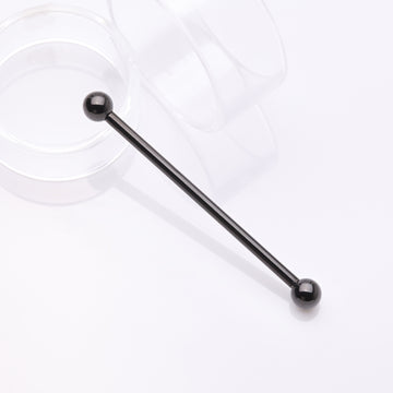 Detail View 1 of Implant Grade Titanium Blackline Internally Threaded Basic Industrial Barbell